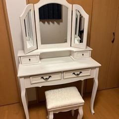 【新品】 ドレッサー 白 アンティーク シャビー