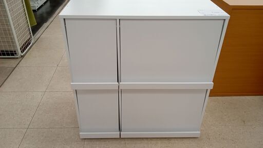 ★ジモティ割あり★ 輸入元販売(株)ベガコーポレーション 収納棚 白 H90.5×D38.5×W91 クリーニング済み TJ3106