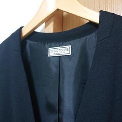 22オクトーブル 黒ノーカラーJKの画像