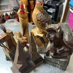 木彫りセット(置き物)
