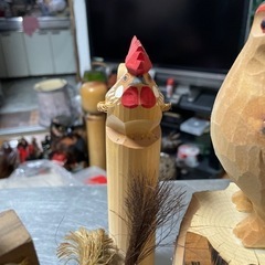 木彫りセット(置き物)の画像