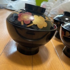 蓋付き汁椀　4つセットの画像