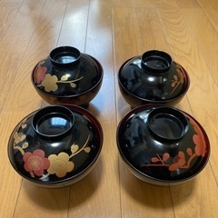 蓋付き汁椀　4つセット