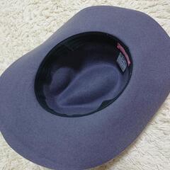 ウール100 グレーのハットの画像
