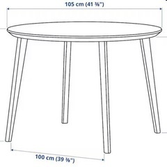 IKEA 丸テーブル　LISABO リーサボーの画像