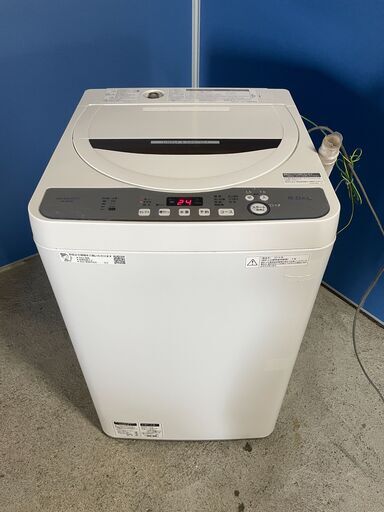 【良品】SHARP 6.0kg洗濯機 ES-GE6D-T 2019年製 通電確認済み 良品 早い者勝ち！ 引取歓迎 配送OK