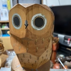 木彫り(鷲、フクロウ)セットの画像