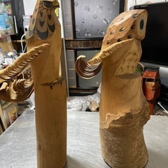木彫り(鷲、フクロウ)セットの画像