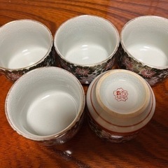 九谷焼　湯呑み　5個セット《未使用》の画像