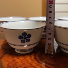 【お渡し予定の方が決まりました】白山陶器(波佐見焼) 湯呑み　5個セット　《未使用》　昭和レトロの画像