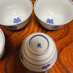 【お渡し予定の方が決まりました】白山陶器(波佐見焼) 湯呑み　5個セット　《未使用》　昭和レトロの画像