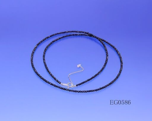 天然ブラックダイヤモンド ネックレス K18WG製 延長可能留め具採用 その2
