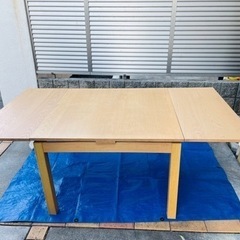 <近隣配送相談>ダイニングテーブル　90x90x63 伸長式の画像