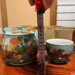 急須・湯呑み10個セット　《未使用》大人数で集まる際に是非！の画像