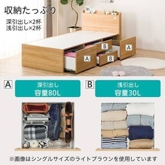 【22日までにお取引できる方のみ】ニトリ　収納付きシングルベッド(白ホワイト)　マットレス・シーツ含む5点セットの画像
