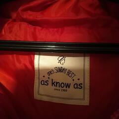 赤　ダウン　as know  asの画像