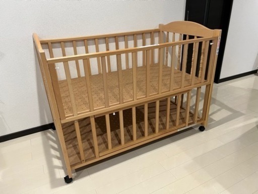 【商談済】ベビーベッド　[フレーム本体]　エリーゼ　棚付　W1248×D773×H935mm【送料無料】