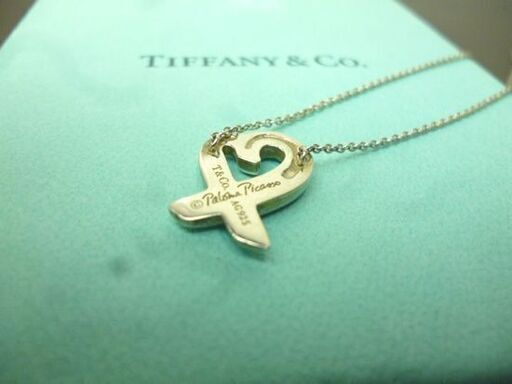 TIFFANY＆Co./ティファニー シルバー925 パロマピカソ ラビングハート ペンダントネックレス シルバー チェーン38cm 