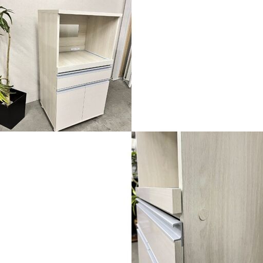  15060   キャスター付レンジカウンター　キッチンボード   ◆大阪市内・東大阪市他 5,000円以上ご購入で無料配達いたします