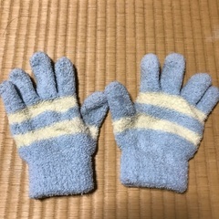 水色　手袋