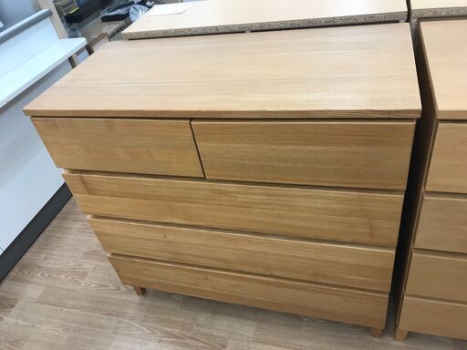 ★ジモティ割あり★ 無印良品 チェスト 茶色 H90×W96×D45 クリーニング済み KJ3806