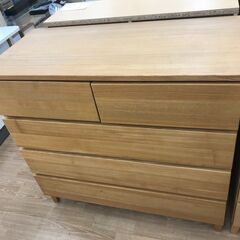 ★ジモティ割あり★ 無印良品 チェスト 茶色 H90×W96×D...