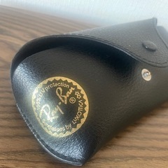 RayBan レイバン メガネケース 革 コンパクト セミハードケース ブラックの画像
