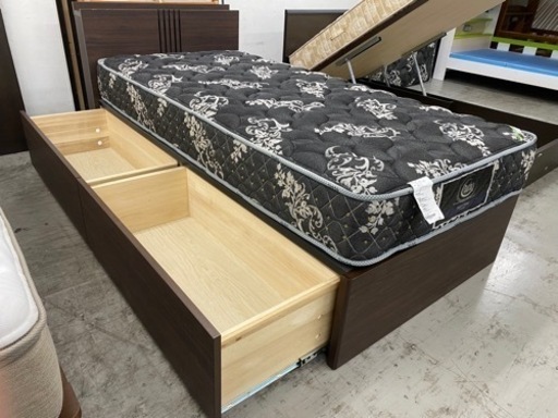 【愛品館 江戸川店 シングル】Serta（サータ）引き出し付 シングルベッド ID:153-018740-007