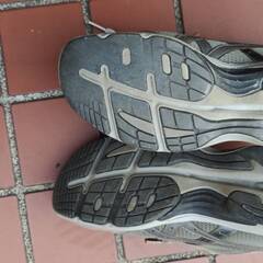 asicsアシックス　ウォーキングシューズ　ファスナー付きワイド　24.5cm（～25cm）　レディース又はメンズ　の画像