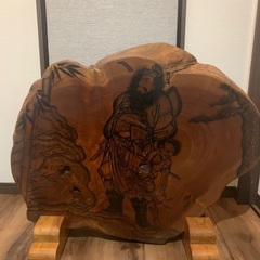 耕雲　真作　鍾馗絵　置物