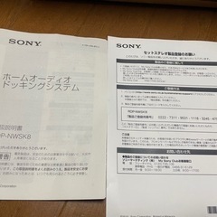 ソニーホームオーディオドッキングシステムiの画像