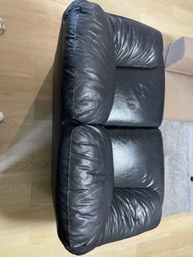 IKEA レザー2人掛けソファー