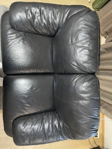 IKEA レザー2人掛けソファー