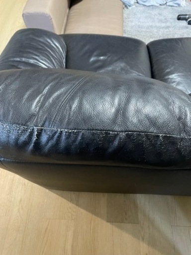 IKEA レザー2人掛けソファー