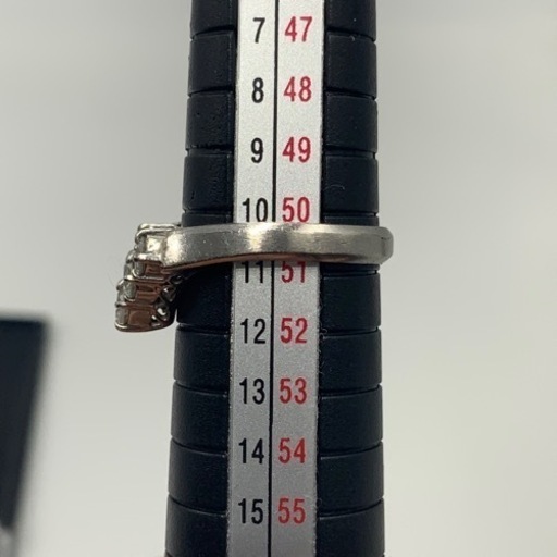 pt850 プラチナ850 ダイヤモンドリング　V型リング　0.58ct 4.9g