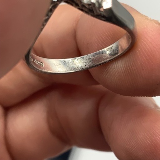 pt850 プラチナ850 ダイヤモンドリング　V型リング　0.58ct 4.9g