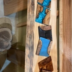 ウッドレジンアクセサリーのワークショップの画像