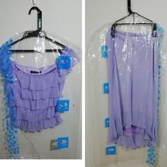 【used】【美品】 JEAN MACLEAN ジャンマクレーン ラベンダー ツーピース ドレス クリーニング済の画像