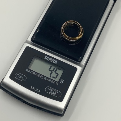 4℃ ヨンドシー　K18 K14 トリニティリング　4.5g