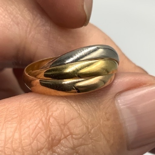 4℃ ヨンドシー　K18 K14 トリニティリング　4.5g