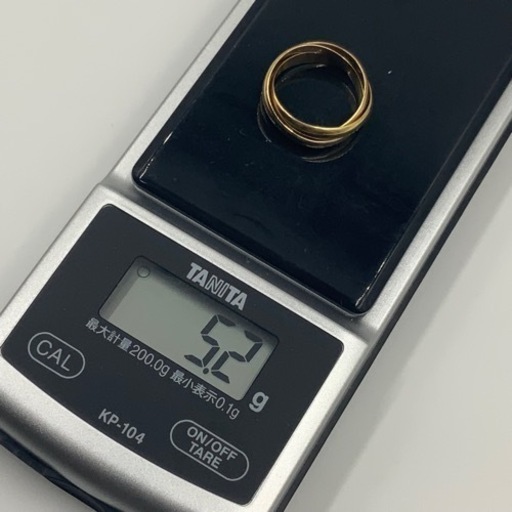 K18 18金　トリニティリング　5.2g 9号