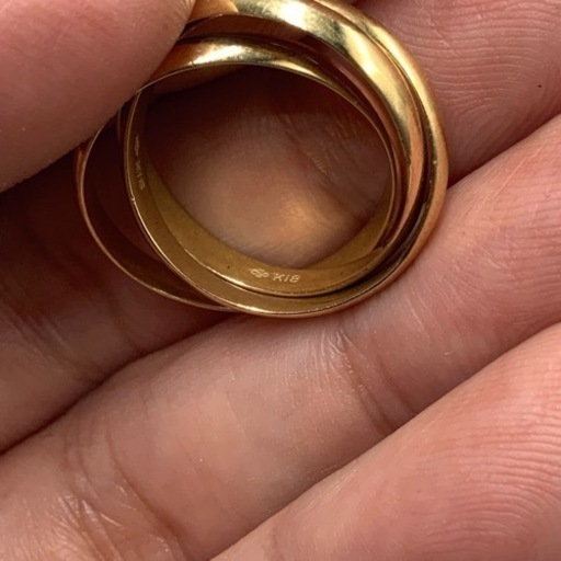 K18 18金　トリニティリング　5.2g 9号