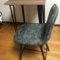 (値下げ)ニトリ　バーテーブル　椅子　セットの画像