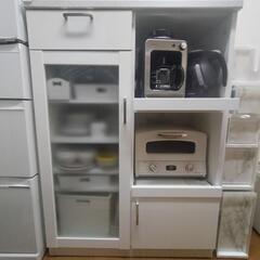 食器棚　レンジボード　ホワイト