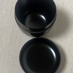 骨董品　茶道具 輪島塗　伝統品　茶入 木製中棗 棗　菊と竹蒔絵の画像
