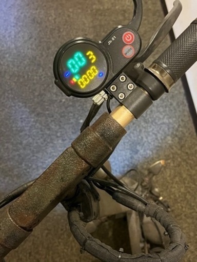 アーミーキャンプ仕様 電動バイク ボード 0.6kw 軽自動車税廃車済 原付第1種電 army