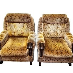 【ジ1203-14】 ソファ　レトロヴィンテージ品　2つセット  の画像