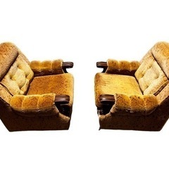 【ジ1203-14】 ソファ　レトロヴィンテージ品　2つセット  の画像