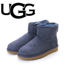 新品未使用 UGG アグ ムートンブーツ クラシックミニ ネイビ...