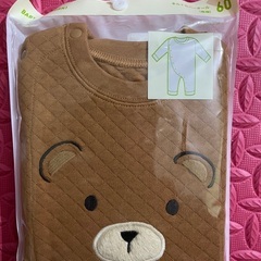 ユニクロ ベビー服 キルトカバーオール 長袖 60cm